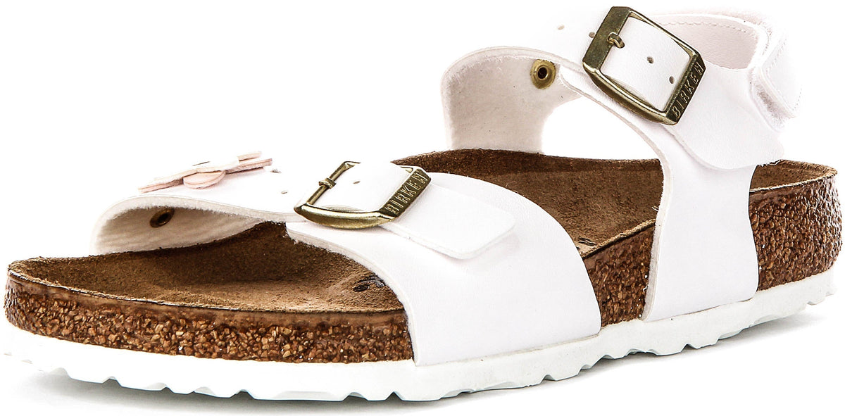 Birkenstock Rio Kids en Blanco para Juniors | Ajuste Regular