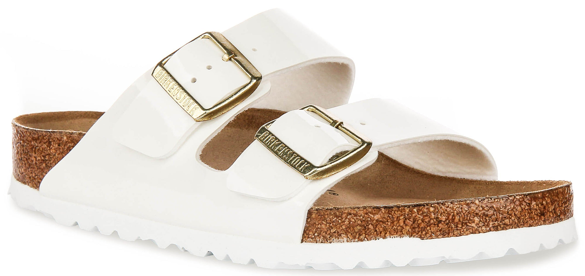 Birkenstock Arizona BF en Blanc Verni | Coupe Régulière