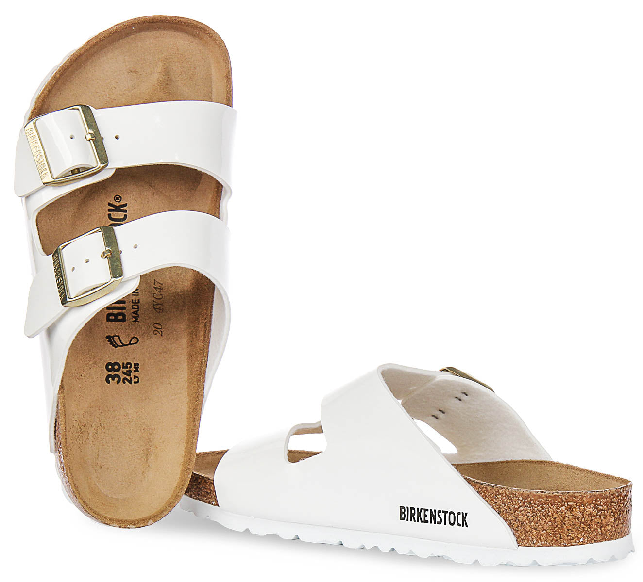 Birkenstock Arizona BF en Blanc Verni | Coupe Régulière