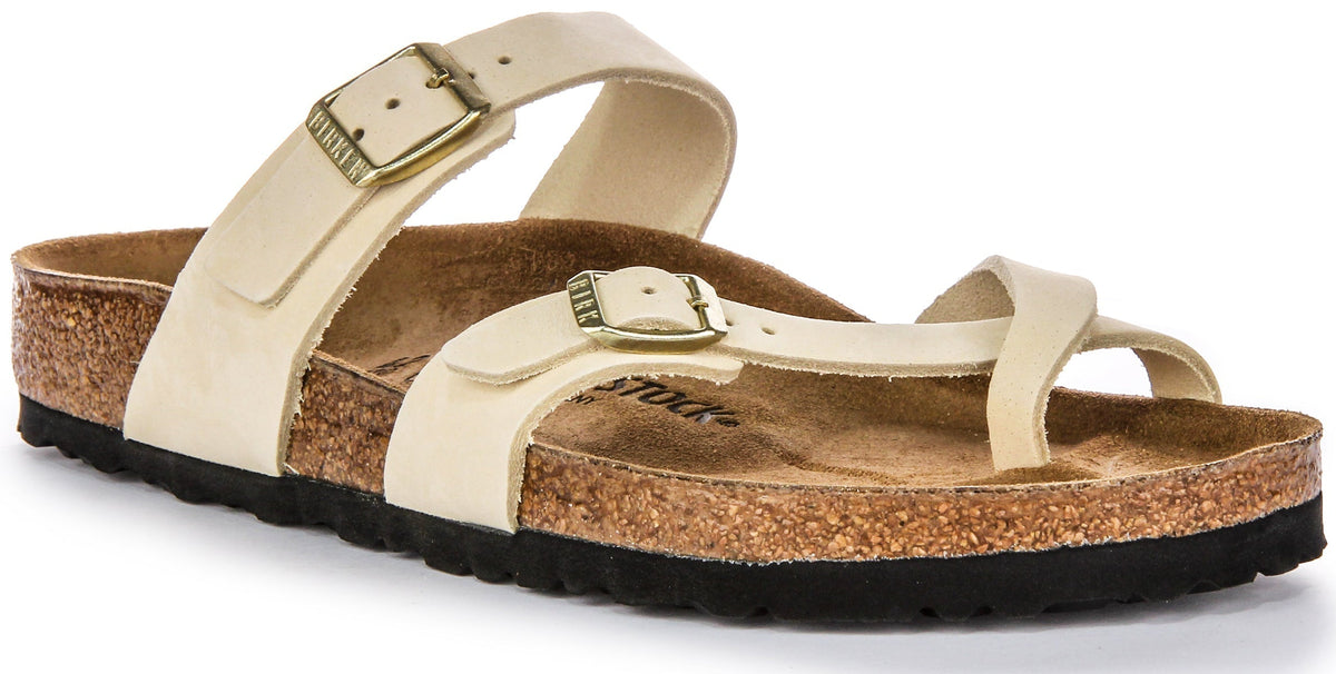 Birkenstock Mayari sandalen van suède leer voor dames in beige  