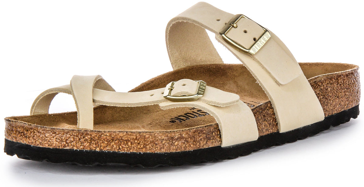 Birkenstock Mayari sandalen van suède leer voor dames in beige  