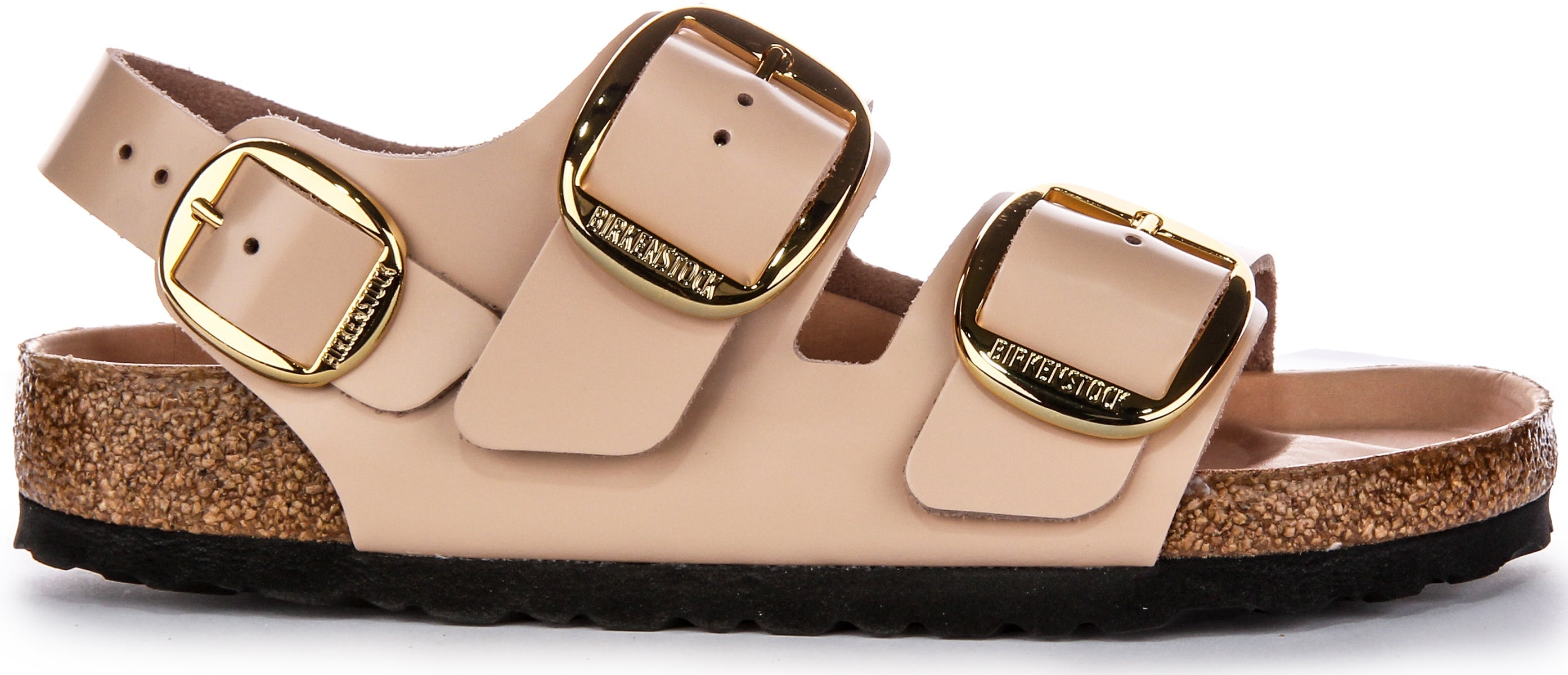 Sandali Birkenstock Milano Big Buck Elegant Pin in pelle beige