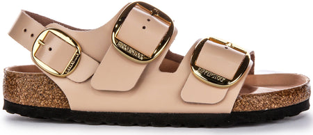 Sandali Birkenstock Milano Big Buck Elegant Pin in pelle beige