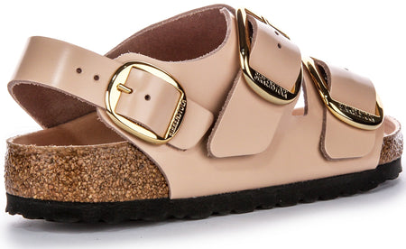 Sandali Birkenstock Milano Big Buck Elegant Pin in pelle beige