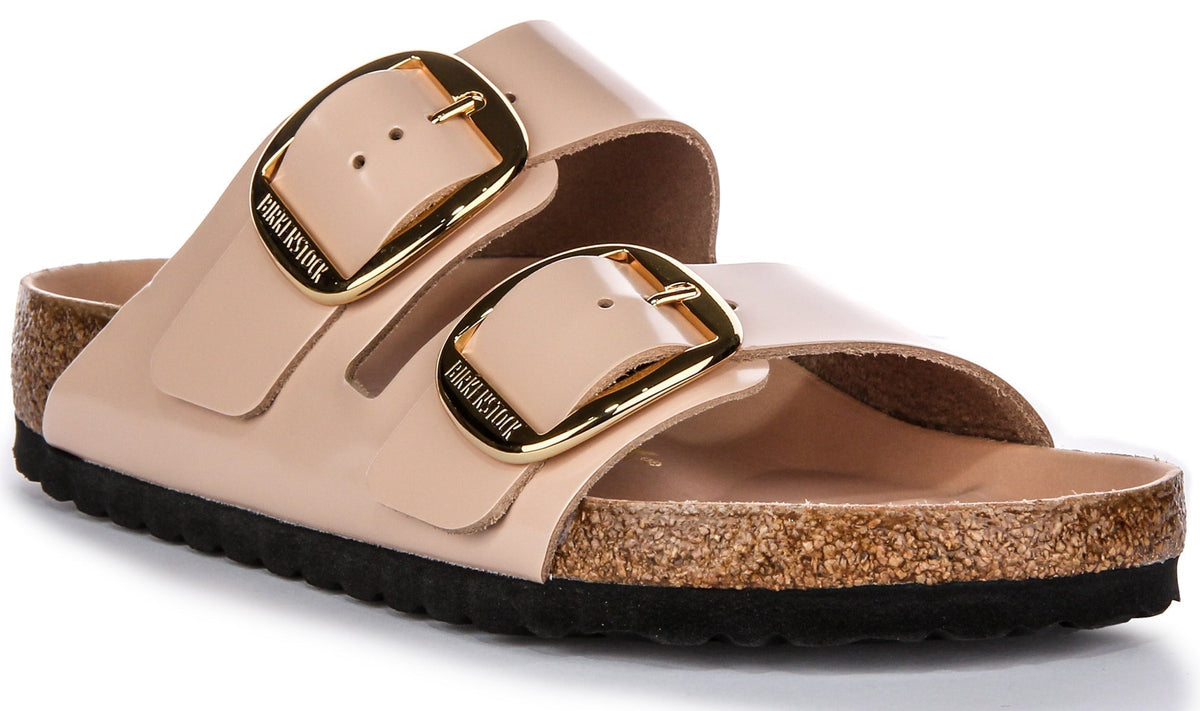 Birkenstock Arizona Grote Gesp Semi Exquisite FB EVA Zool Dames Sandalen van Beige Leer