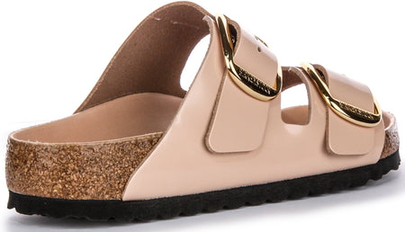 Birkenstock Arizona Grote Gesp Semi Exquisite FB EVA Zool Dames Sandalen van Beige Leer