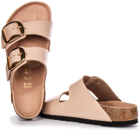 Birkenstock Arizona Grote Gesp Semi Exquisite FB EVA Zool Dames Sandalen van Beige Leer