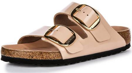 Birkenstock Arizona Grote Gesp Semi Exquisite FB EVA Zool Dames Sandalen van Beige Leer