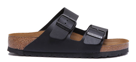 Birkenstock Arizona Sandalen met Birko Flor dubbele band voor dames in zwart