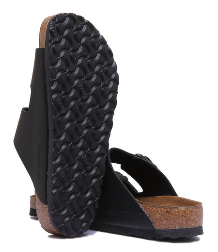 Birkenstock Arizona Sandalen met Birko Flor dubbele band voor dames in zwart