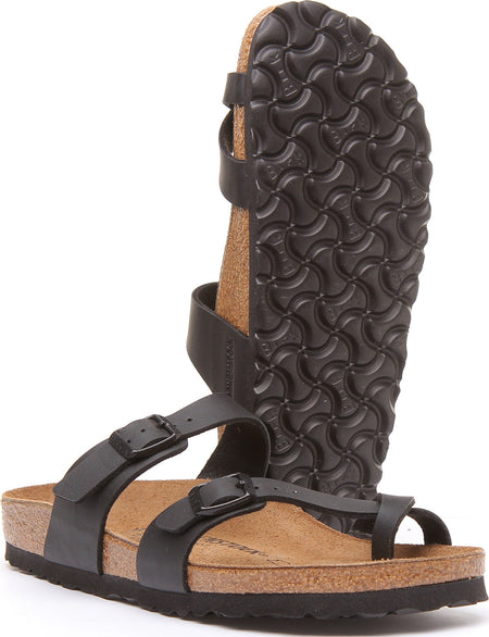 Birkenstock Mayari Sandales à lanières en cuir nubuck pour femmes en noir