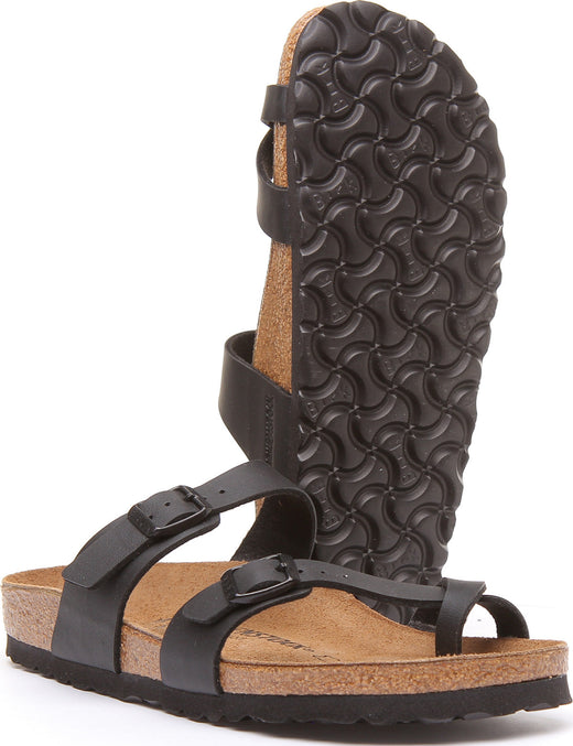 Birkenstock Mayari sandal med remmar i nubuckläder för kvinnor i svart