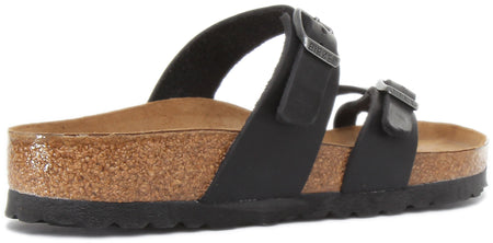 Birkenstock Mayari sandalen met leren riemen voor dames in zwart