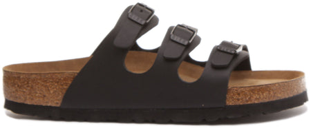 Birkenstock Florida Sandales Birko Flor à trois lanières pour femmes en noir