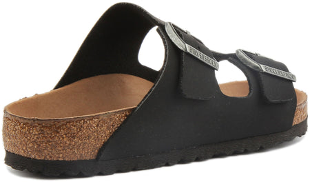 Birkenstock Arizona Vegan Sandales pour femmes en Birko Flor en noir