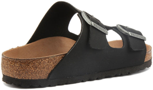 Birkenstock Arizona Vegan sandalen voor dames in Birko Flor zwart