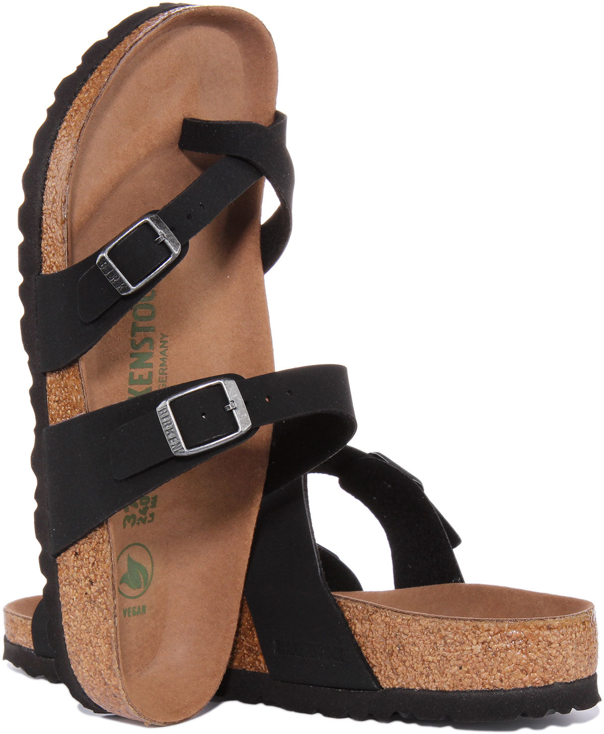 Birkenstock Mayari dames sandalen van Birko Flor in zwart