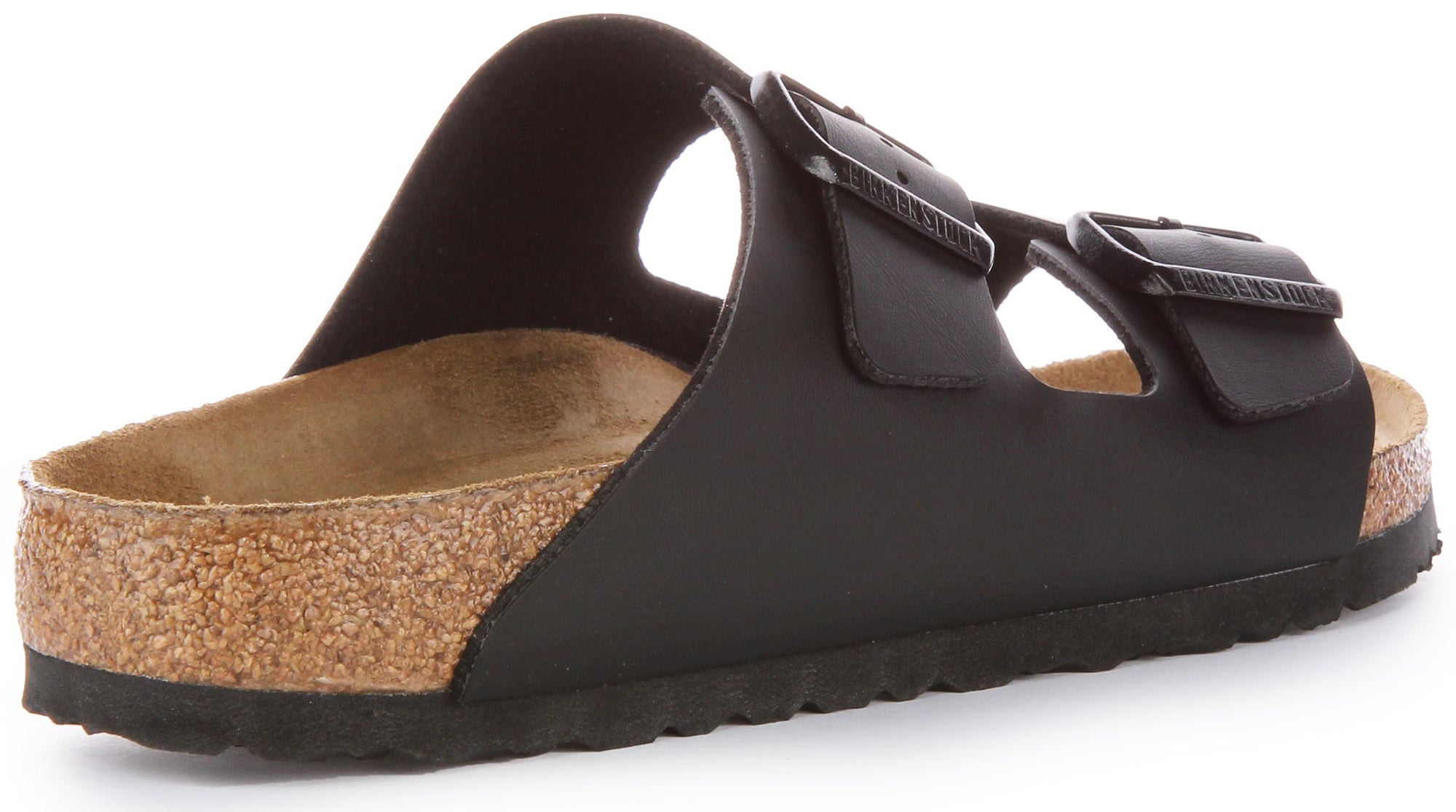Birkenstock Arizona Birko Flor sandalen met dubbele band in zwart