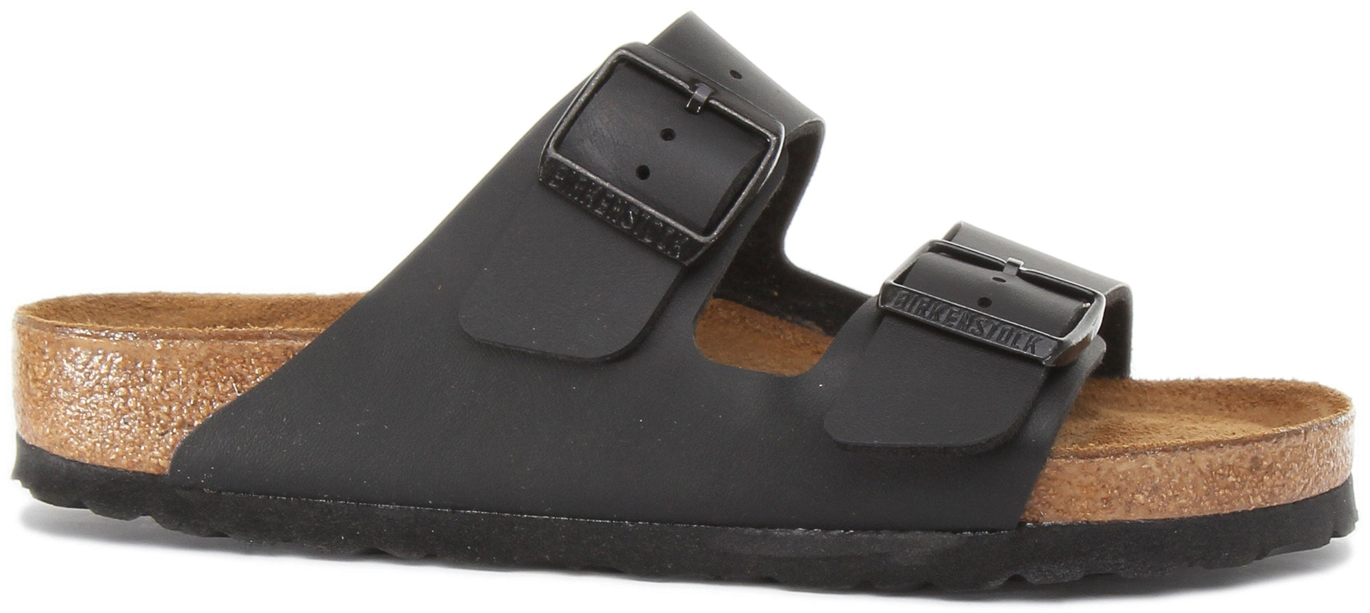 Birkenstock Arizona Birko Flor sandalen met dubbele band in zwart