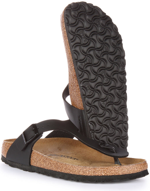 Birkenstock Gizeh Sandales de style tong Birko Flor pour femmes en noir