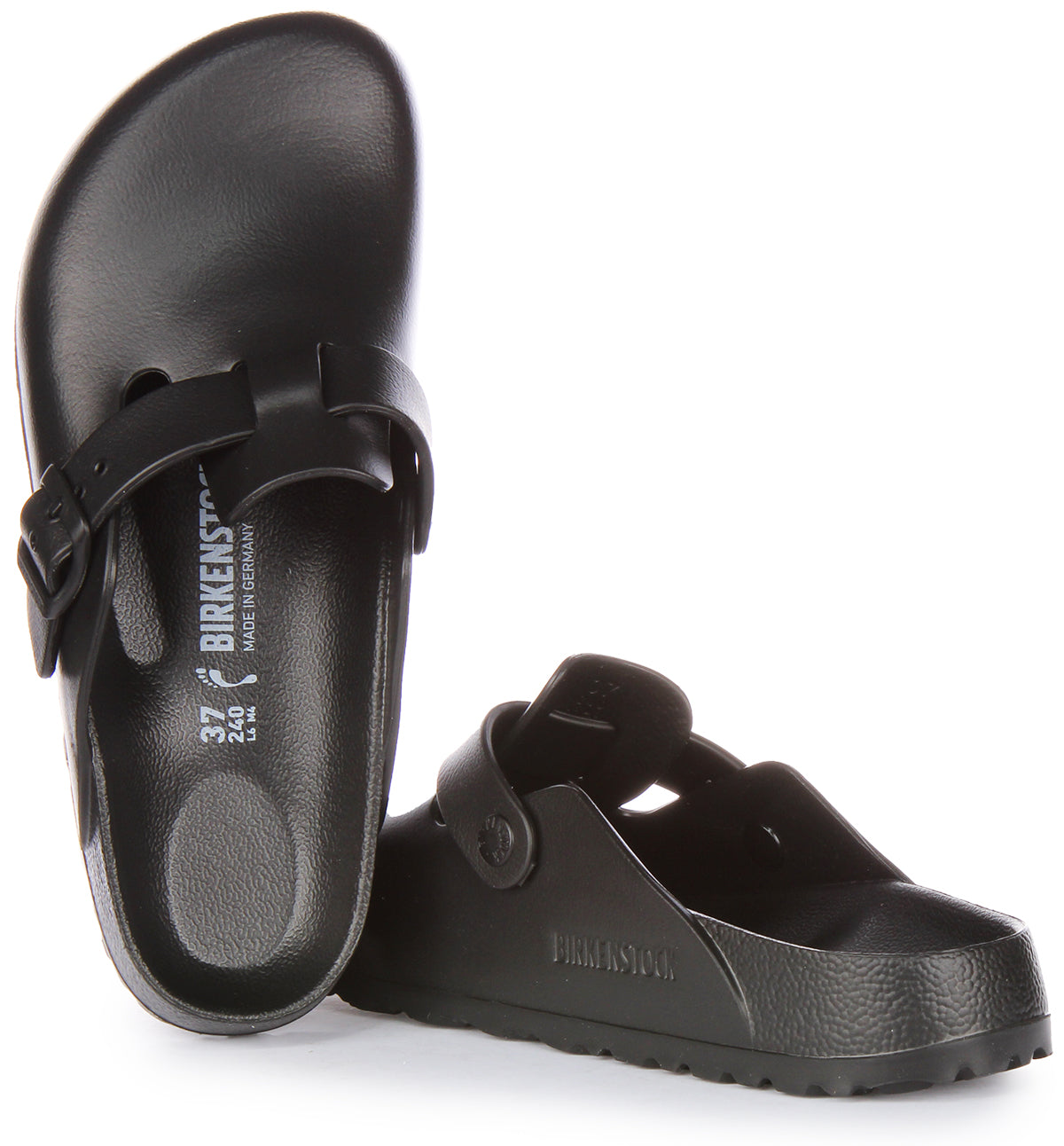 Birkenstock Boston Essentials EVA lichte sandalen voor dames in zwart  