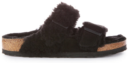 Birkenstock Arizona Split zwarte leren sandalen voor dames  