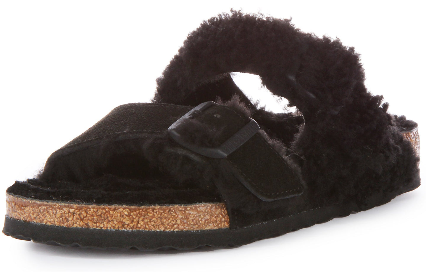 Sandales en cuir Birkenstock Arizona Split noir pour femmes