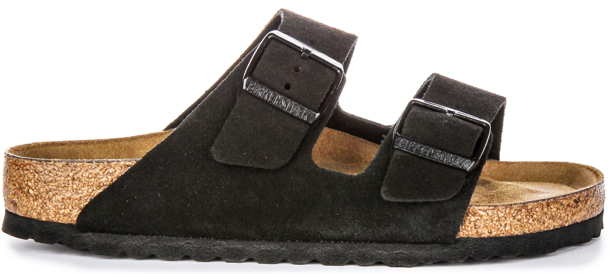 Birkenstock Arizona Zachte Zool in Zwart Suède | Normale Pasvorm