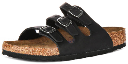 Birkenstock Florida Comfort Zool Zwart | Normale Pasvorm