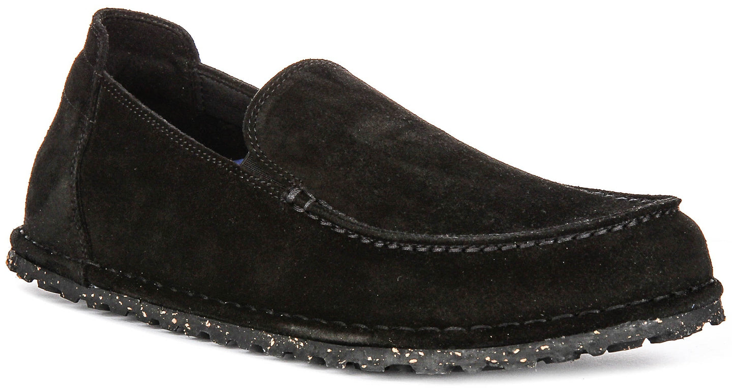 Birkenstock Utti Suede In Black | Regular Fit