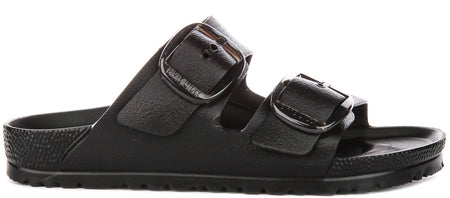 Birkenstock Arizona Eva Grote Gesp in Zwart | Smalle Pasvorm