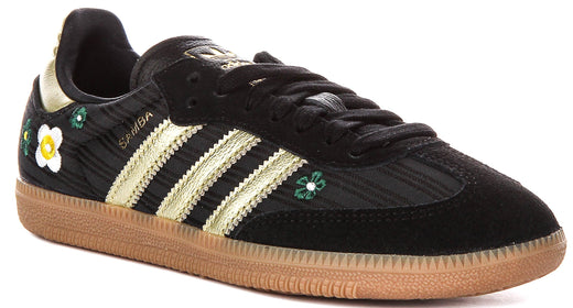 Adidas Samba OG X Liberty Print en noir or pour femmes