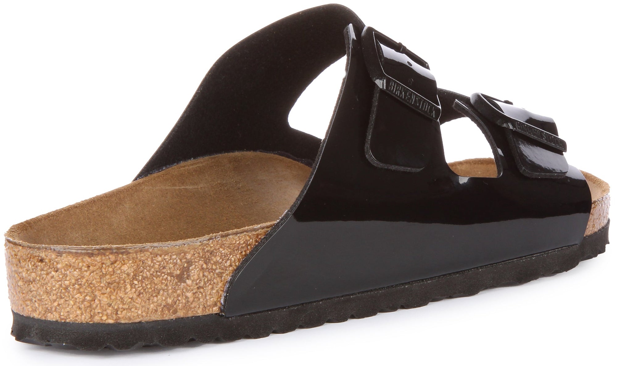 Birkenstock Arizona Sandalo in vernice Birko Flor in nero lucido