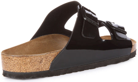 Birkenstock Arizona Sandalo in vernice Birko Flor in nero lucido