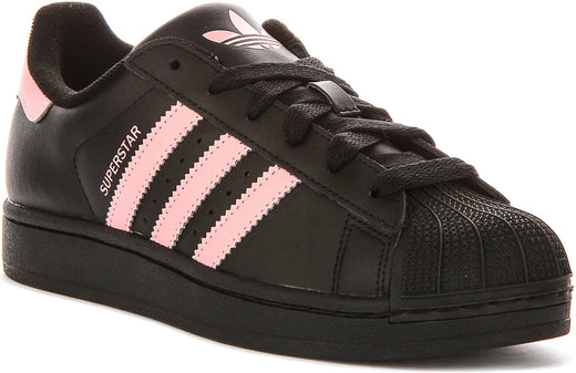 Adidas Superstar II J In Black Pink For Juniors