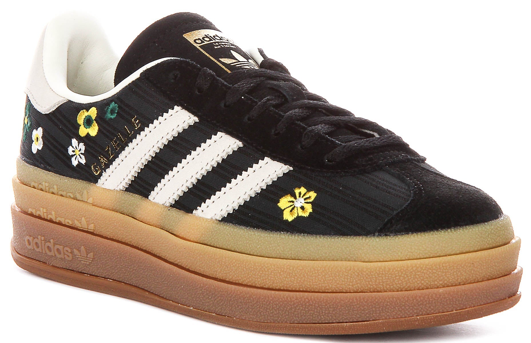 Adidas Gazelle Bold X Liberty Colab i svart vit för kvinnor
