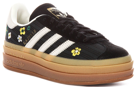 Adidas Gazelle Bold X Liberty Colab In Black White For Women