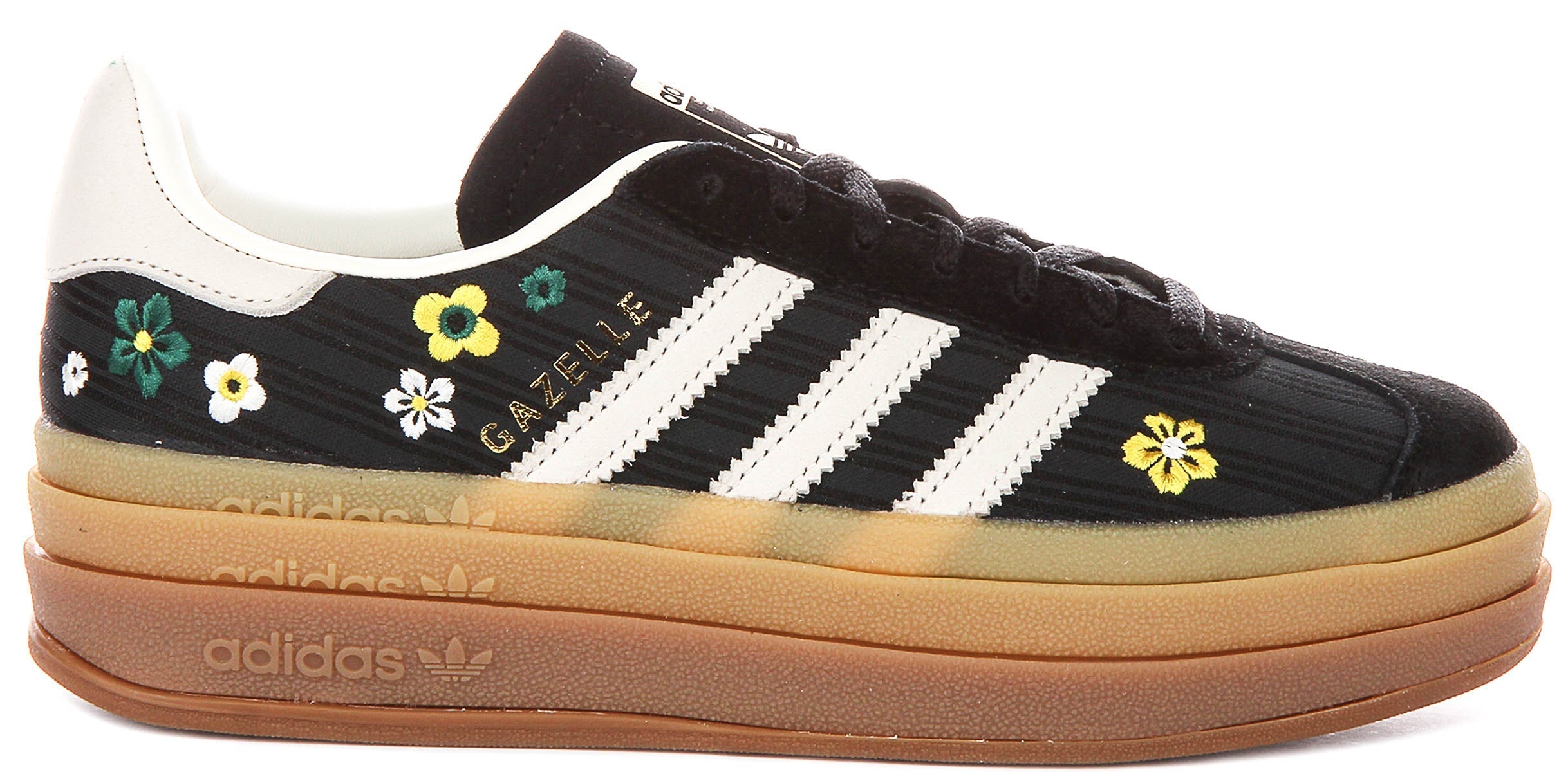 Adidas Gazelle Bold X Liberty Colab i svart vit för kvinnor