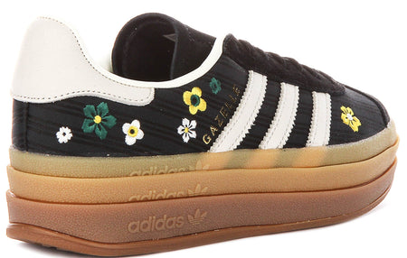 Adidas Gazelle Bold X Liberty Colab i svart vit för kvinnor