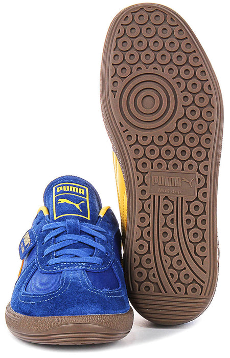 Puma Palermo Vintage en Bleu Jaune