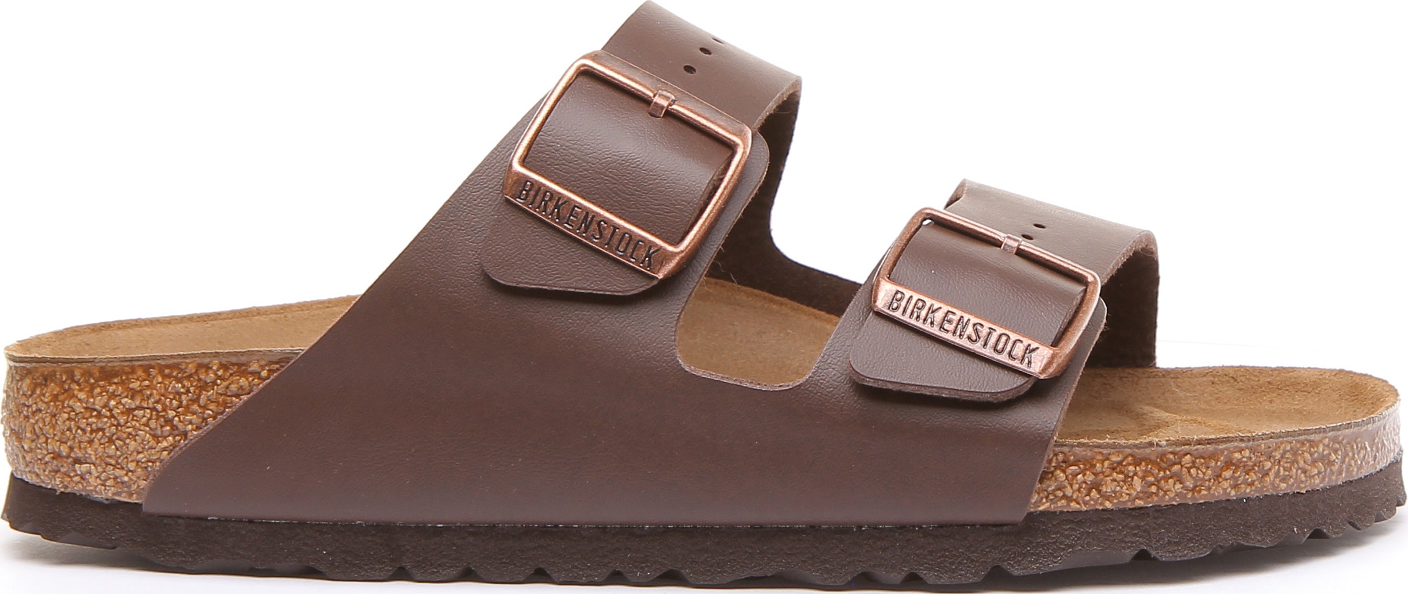 Birkenstock Arizona sandaal Birko Flor bruin met dubbele riem voor dames