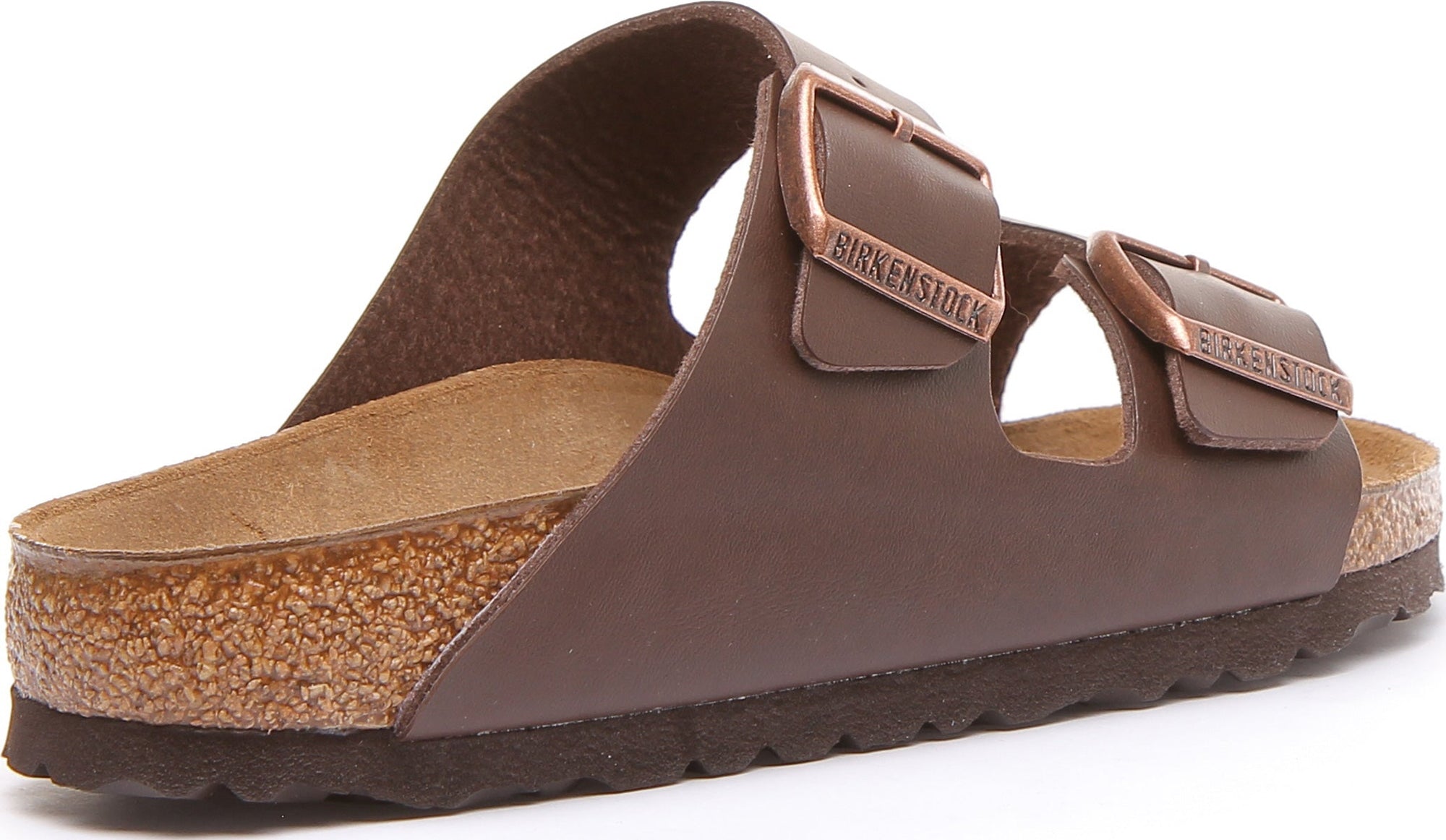 Birkenstock Arizona sandaal Birko Flor bruin met dubbele riem voor dames