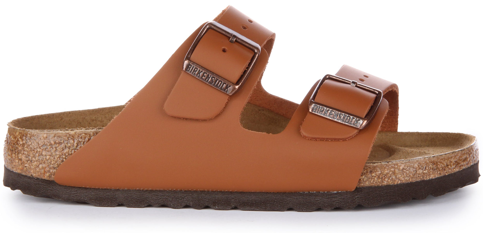 Birkenstock Arizona sandalen van natuurlijk leer in bruin