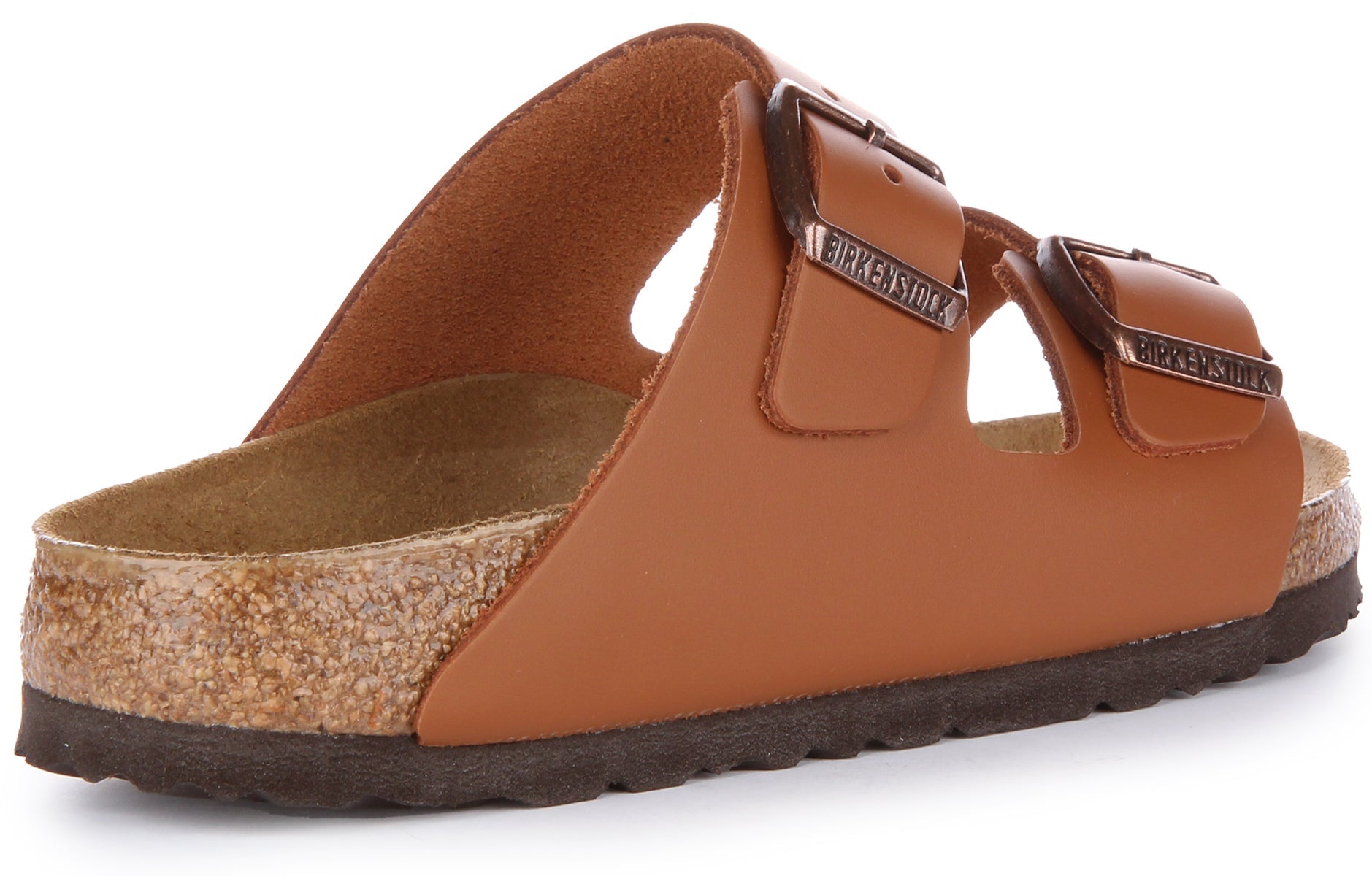 Birkenstock Arizona sandalen van natuurlijk leer in bruin