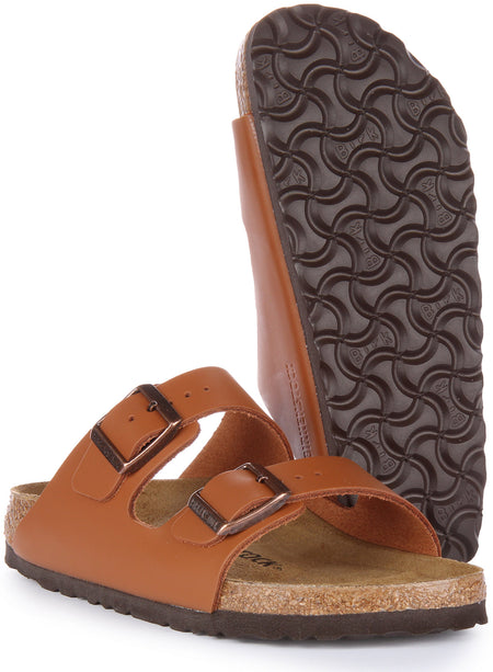 Birkenstock Arizona sandalen van natuurlijk leer in bruin