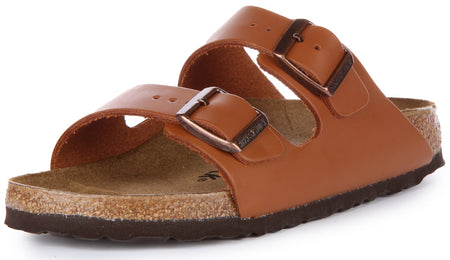 Birkenstock Arizona sandalen van natuurlijk leer in bruin