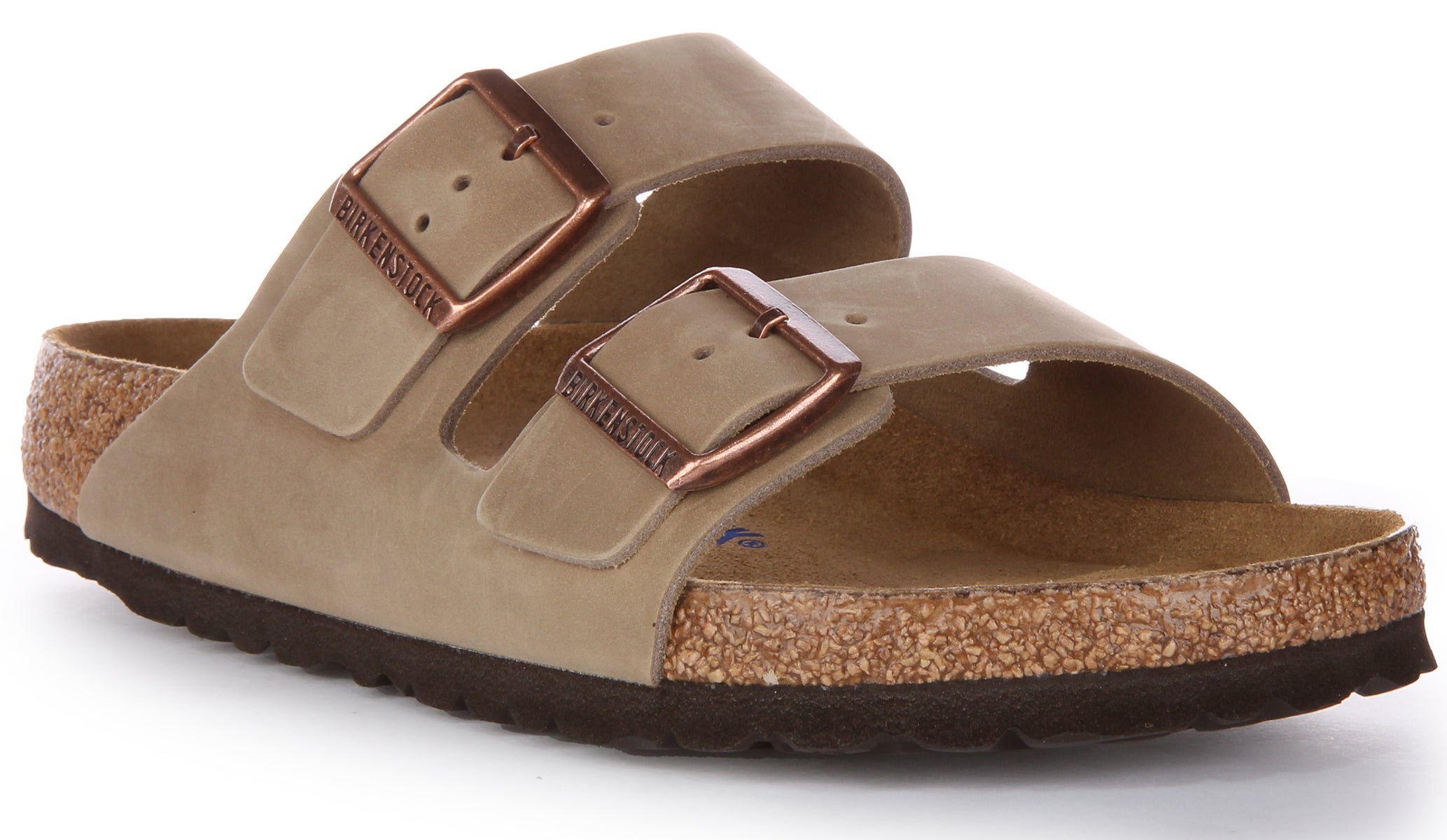 Birkenstock Arizona SFB sandalen met leren riem in bruin geolied leer  