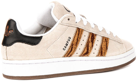 Adidas Campus 00S In Beige Leopard Strips For Junior