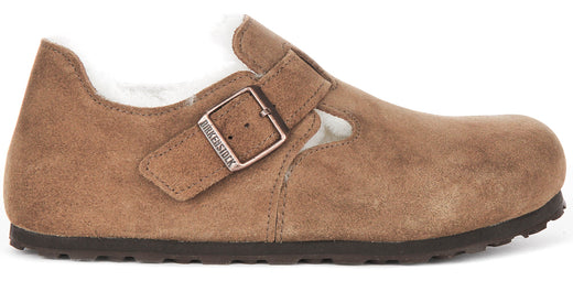 Birkenstock London Shearlin en daim marron | Coupe régulière