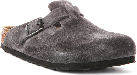 Birkenstock Boston Bs In Charcoal | Regular Fit